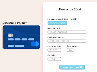 DailyUI's Design Challenge - Day 2: Credit Card checkout page 002 app branding challenge checkout credit card dailyui design figma illustration logo page ui ux