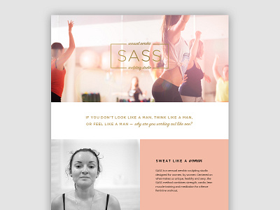 SASS Fitness brand female fitness fullscreen onepage ui ux web website