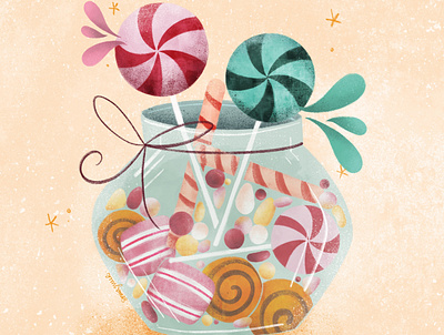 Candy Jar design digital illustration graphic design illustration