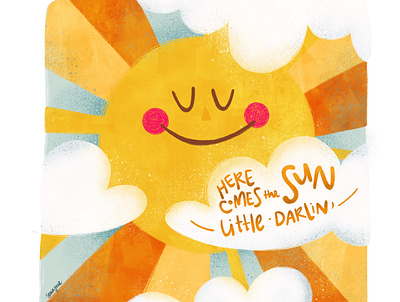 “Here Comes The Sun” childrens book design digital illustration graphic design illustration typography