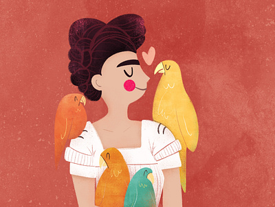 Frida Khalo book cover childrens book design digital illustration graphic design illustration