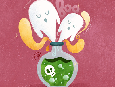 Boo Potion book cover childrens book design digital illustration graphic design halloween illustration typography