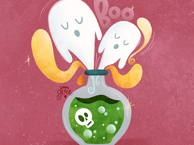 Boo Potion book cover childrens book design digital illustration graphic design halloween illustration typography