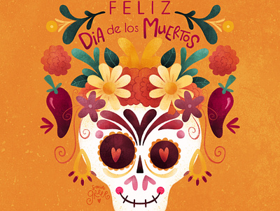 Feliz Día de los Muertos book cover childrens book design digital illustration día de los muertos graphic design illustration typography