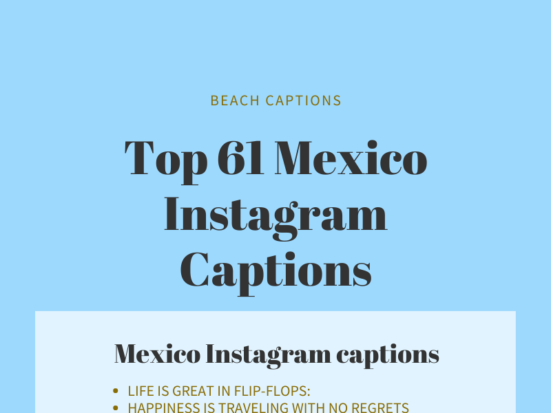 Best 61 Mexico Instagram Captions by beach captions on Dribbble
