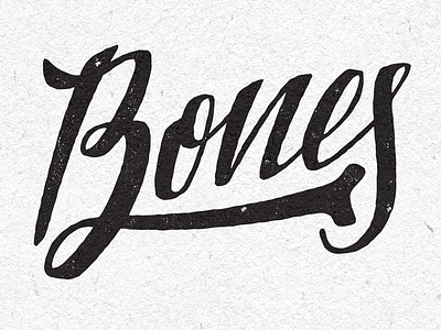 Bones Typography bone bones handlettering illustration lettering skull texture type typography vector