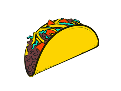 Vector Taco Drawing by Katherine Killeffer on Dribbble