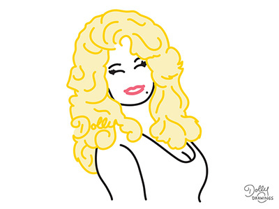 Dolly Drawing - Vector Cartoon blonde caricature cartoon celebrity country dolly parton hair illustration portrait singer vector woman