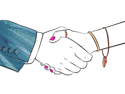 Style Rituals - Business Handshake art business digital graphic handshake illustration jewelry line suit vector watercolor