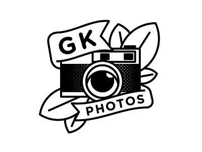 GK Flash Mark banner camera eye film flash halftone icons illustration lines logo one color