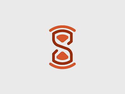 Hourglass/S branding color hourglass illustration lines logo mark monoweight orange s time typography