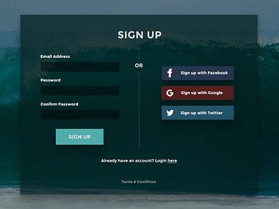 Daily UI - Day 001 001 dailyui day001 element flat form input login signup