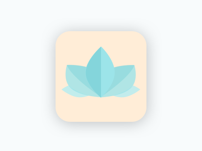Daily UI - Day 005 - App Icon 005 app daily ui dailyui day 5 flat icon logo lotus mobile yoga
