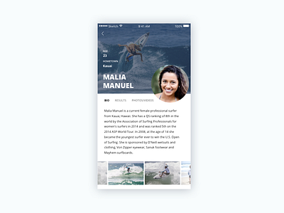 Daily UI - Day 006 - Profile 006 account app dailyui day 006 day 6 mobile profile surf user