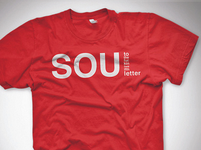 S O U L apparel hip hop knockout logo rap red shirt typography