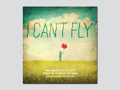 I Cant Fly balloons cd clouds cover illustration music typography