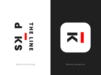 Skip the Line 2020 app clever icon line logo minimal responsive design skip skiptheline witty wordplay