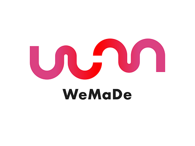 WeMaDe / Retail Business 2021 continuous entry gradient line logo minimal retail simple squiggle wemade