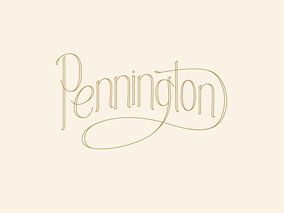 Pennington Stationary lettering stationary wedding