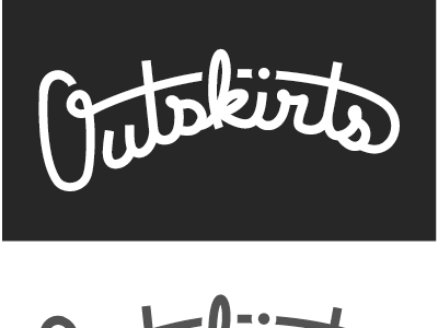 The Outskirts lettering outskirts rough script