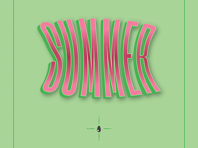 Watermelon Summer adobe illustration summer type vector