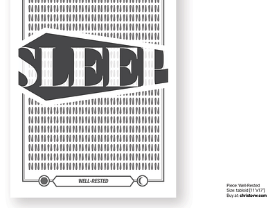 Well-Rested death illustration print rest sleep vector