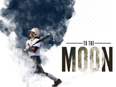 Rocket! athlete design moon photoshop promo softball