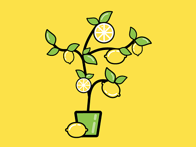 Lemon tree fruit illustrator lemon tree