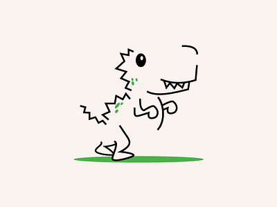 Accidentasaurus abstract dinosaur illustrator outline