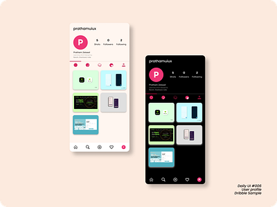 Completed Dribble User Profile UI Design on Day6 #DailyUI #006 006 app dailyui design dribble dribble profile graphic design ui user profile