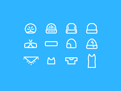 Clothing icons branding design icon vector