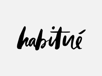 Habitue branding brush lettering food habitue hand lettering identity ink lettering typography watercolor