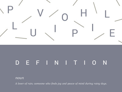 Pluviophile Confetti confetti minimal modern mood print typography