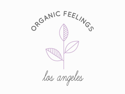 Organic Feelings branding identity illustration leaf logo los angeles script the coffee scrub typography