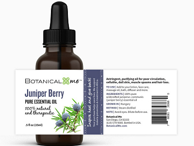 Juniper Berry Essential Oil aromatherapy botanical me branding essential oil herbs juniper berry label lavish products packaging san diego