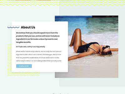 Tropic Website Design ecommerce design illustration lettering patterns shopify design sun tanning tropic labs tropical typography web graphics website design