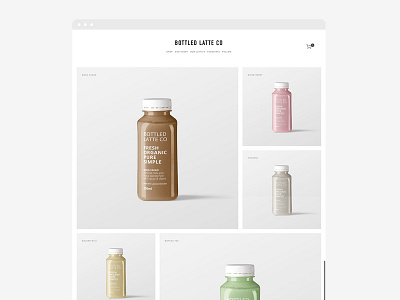 Bottled Latte Co almond milk lattes bottled latte co brand concept digital design ecommerce ecommerce design layout packaging concept squarespace squarespace design typography ui user interface web design website design