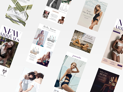 Journelle Emails adobe cc digital design ecommerce email design image editing journelle layout lingerie newsletter design photoshop sketch typography