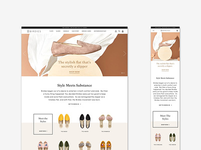 Birdies E-Commerce birdies slippers ecommerce ecommerce design fashion brand layout shoe brand shopify ui user experience user interface ux visual design web design website design