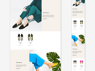 Collections snippet digital design ecommerce ecommerce design fashion brand layout shoe brand ui user experience user interface ux web design website design
