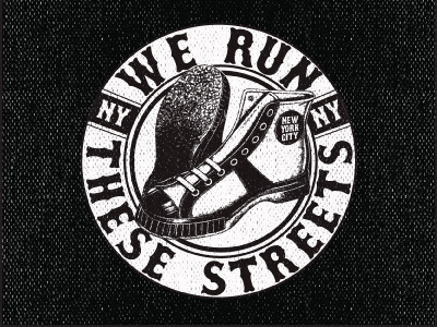 NY RUN THESE STREETS design graphic new ny type typography vintage york