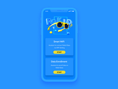 Rokid Mobile App app concept c4d cinema4d design icon illustration mobile app onboarding ui rendering ui ux