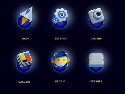 3D icon Design 3d 3d animation 3d icon c4d camera cinema4d design face gallery icon design illustration rendering rocket setting