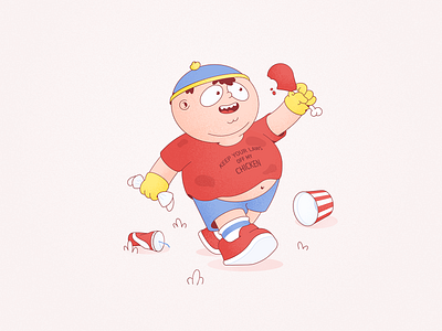 Eric Cartman character illustration south park vector walk