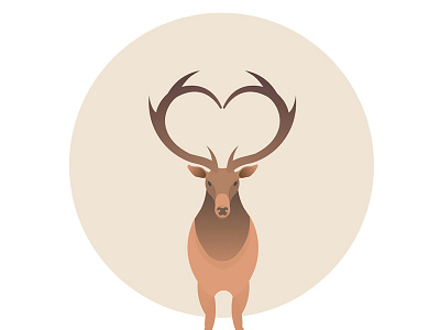 Elk circle deer elk golden ratio icon illustration love minimal