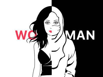 Wo-Man cage dark face feminism freedom girl lady liberty man woman womens day