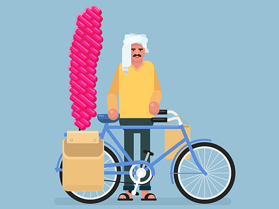 Candy Floss bicycle candy floss cycle indian rural seller sweet vendor