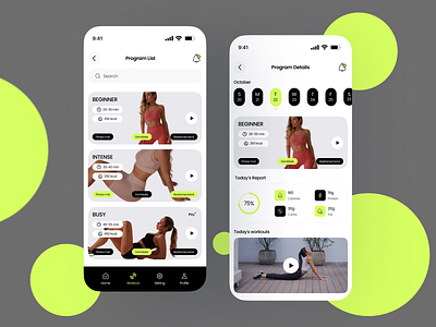 Fitness app design mobile ui ux