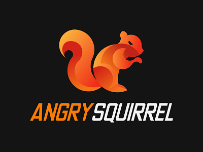 Angry Squirrel branding graphic design illustrator logo vector