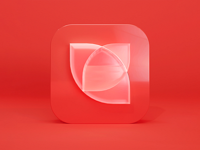 花瓣网 3d 3d icon 3d logo animation 3d designer icon logo ui 玻璃材质 花瓣网